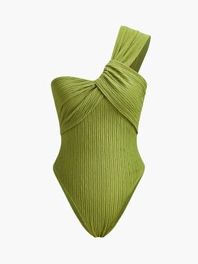 Commense Twist Front One-Shoulder Bodysuit Large